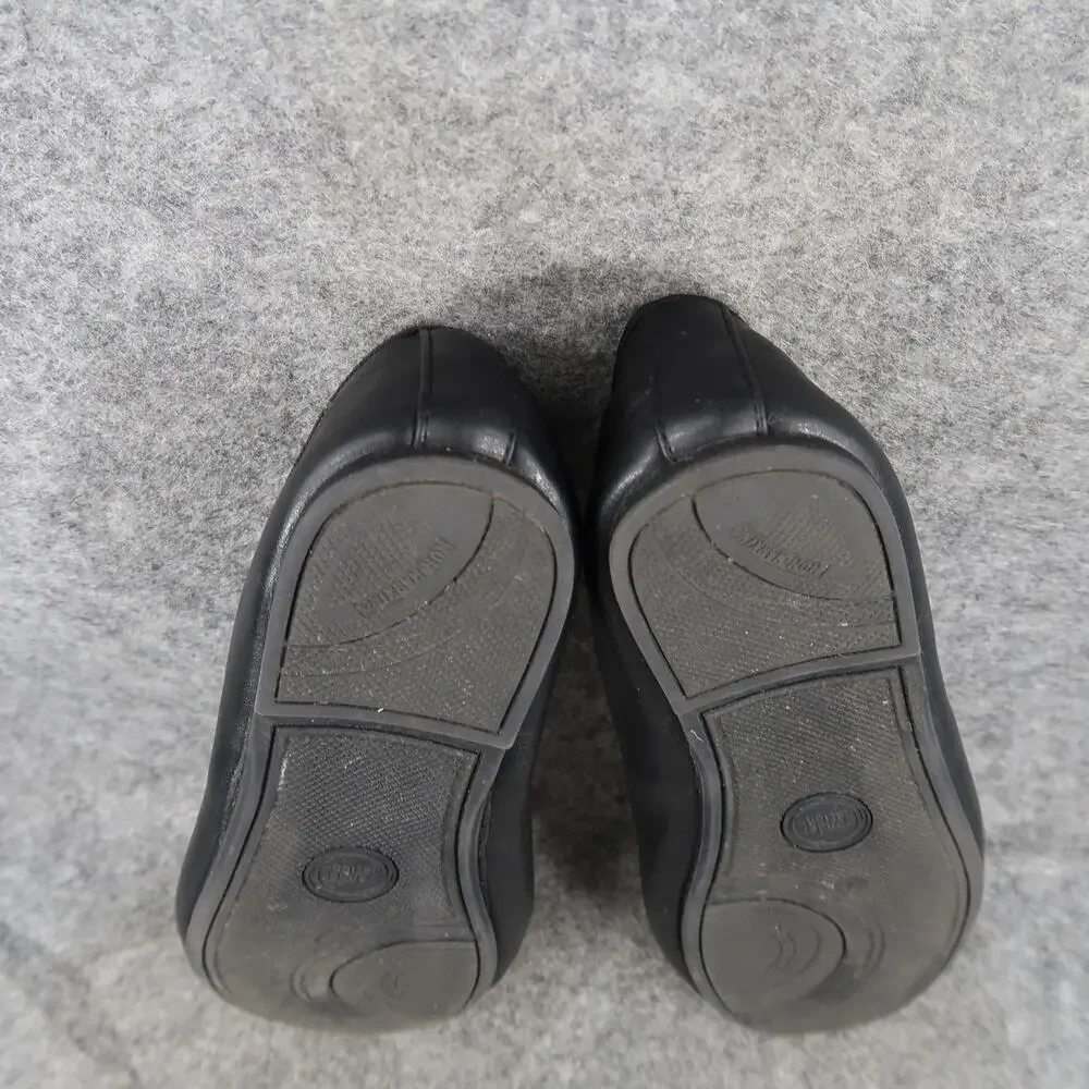Wonder Nation Shoes Girls 2 Ballet Flats Elastic Strap Black Bow Slip On Kids